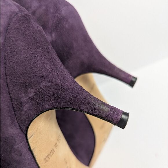 Kate Spade Bloom Purple Suede 3D Rose Flower Pump Heels Womens 9 - Picture 7 of 7